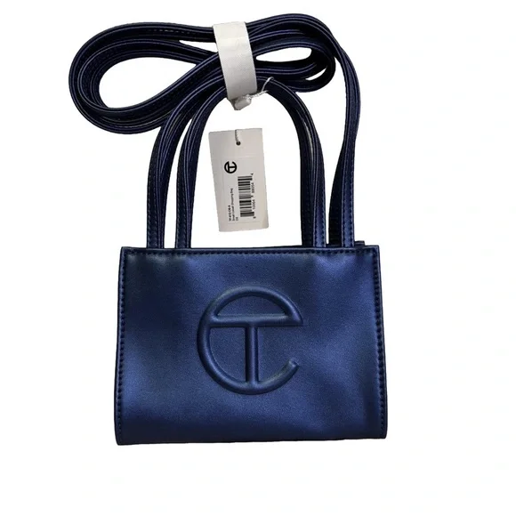 Telfar Cobalt Blue Small Shopping Bag NWT Double Straps Handles and Crossbody - Picture 5 of 11